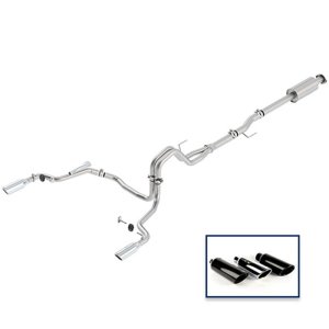 Ford F-150 Performance Exhaust - Rear - Ford Racing - Extreme Cat-Back, Dual Rear Exit - Chrome - `15-`18